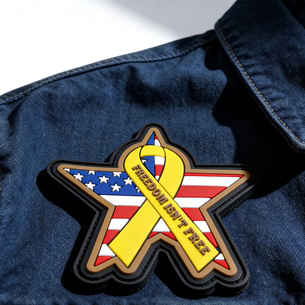 custom usa flag freedom isnt free 3D PVC Patch