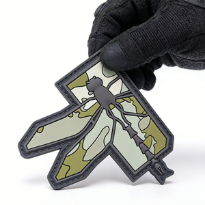 Strategic Logo Patch 3D PVC Dragonfly Hook and Loop Patches Outdoor Equipment Tactical Morale Badge Backpack Applique