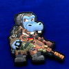 Moral Patches Bundeswehr Hippo PVC Patch Custom Soft Rubber Hippo Emblem Funny PVC Badge for Clothing Bags Accessories