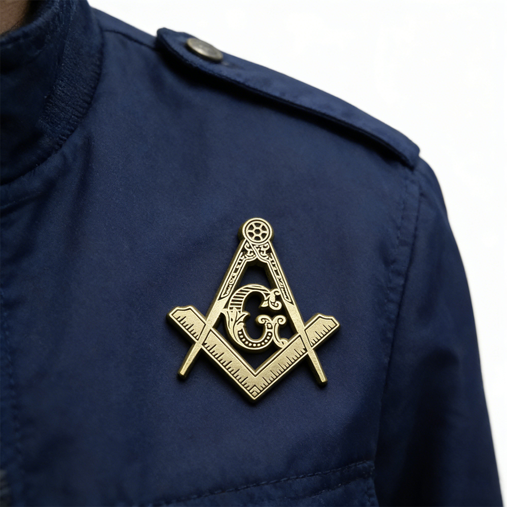 Classic Masonic Lapel Pin Metal Freemason Symbol Badge High Quality Metal Lapel Pin for Suits Jackets Hats