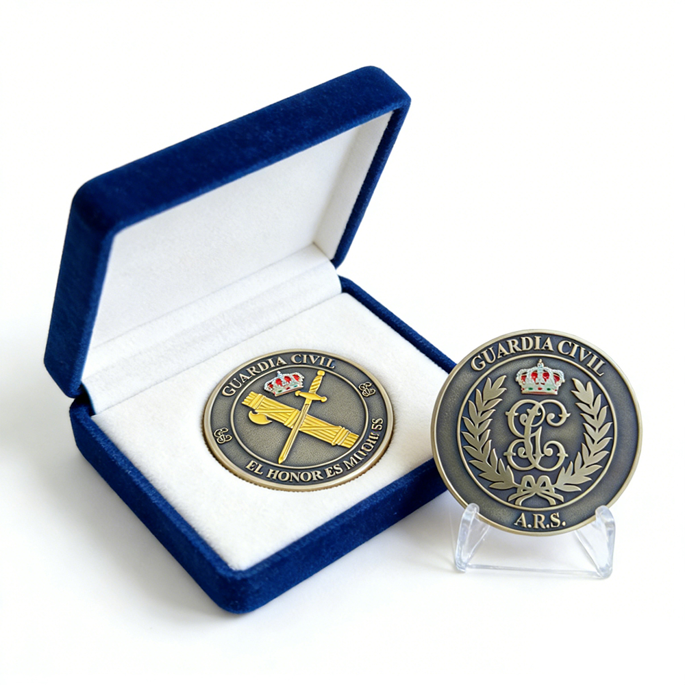 Custom Spain Military Police Memorial Challenge Coin Metal Enamel OEM