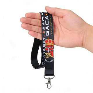Custom Spanish Police Lanyard for ID Badge Key Holder Uniform Accessory OEM Manufacturer