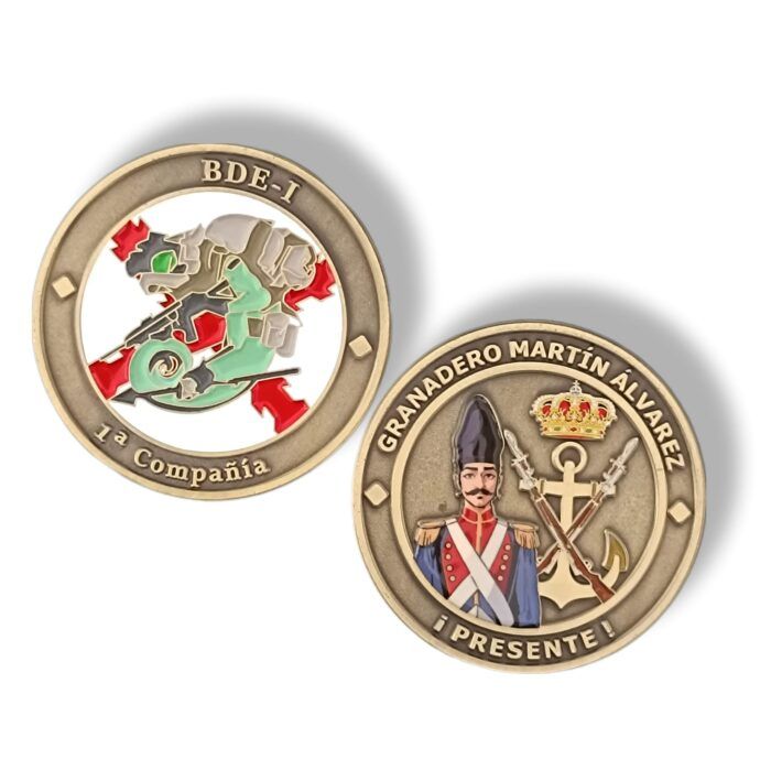 Custom Spanish Military Police Challenge Coin Metal Enamel Commemorative Coin OEM Manufacturer