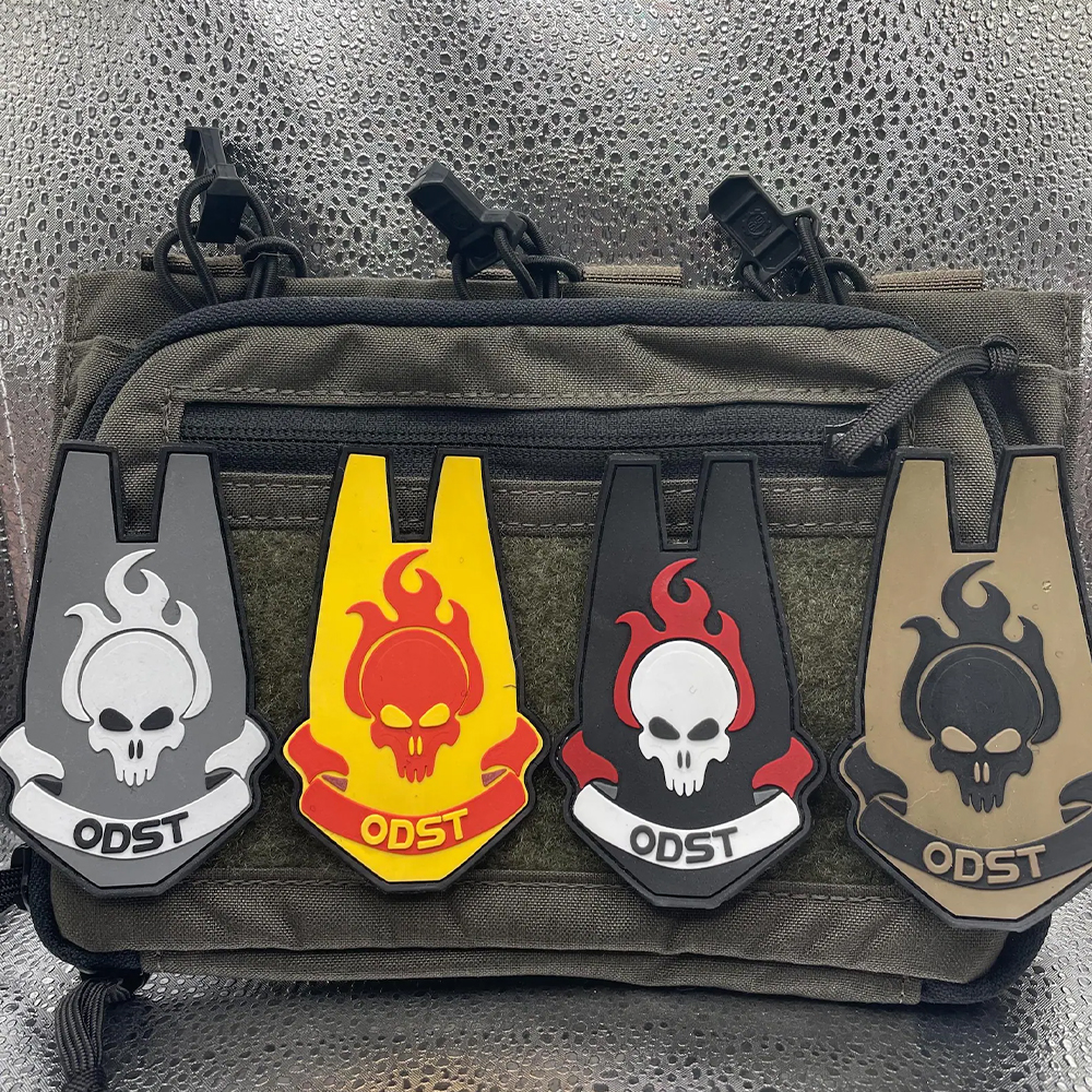 ODST PVC 3D Patch Custom Soft Rubber ODST Emblem High Detail PVC Badge for Apparel Backpacks Gear Decoration and Collectibles