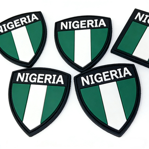 Custom Logo 3D Heat Press Transfer Transparent Silicone Beanie Custom NIGERIA PVC Soft Rubber Patches Labels with Velcro