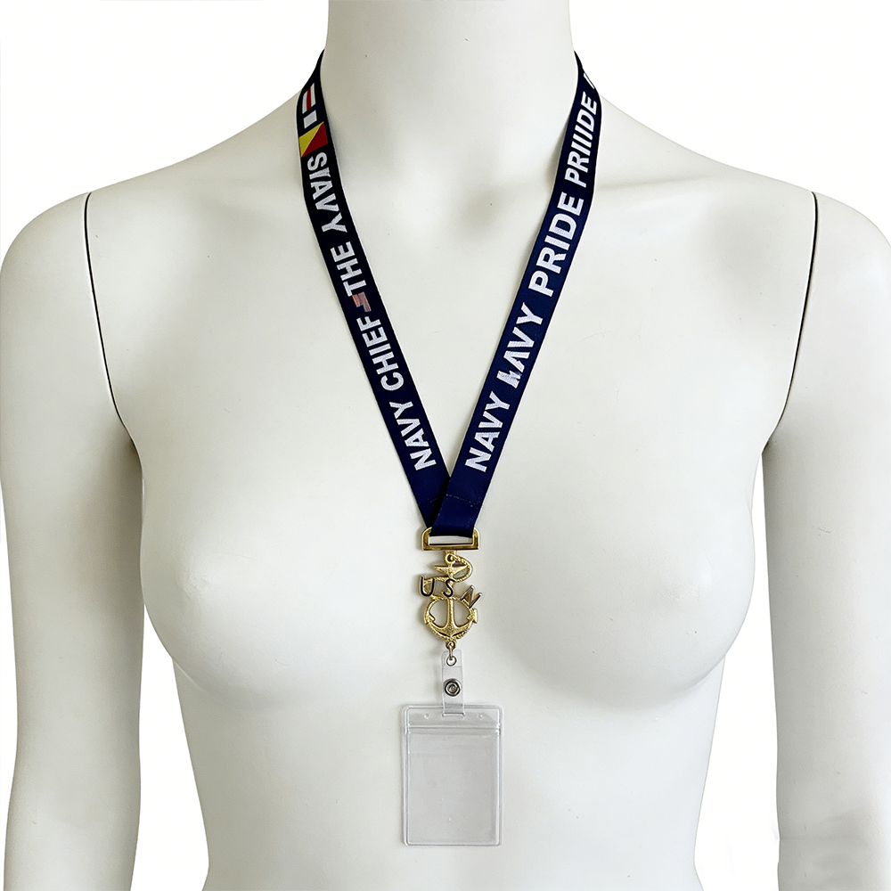 Chief Senior Master Chief Heritage Anchor Style Lanyard ID Card Holder for Collectors and Ceremonial Use