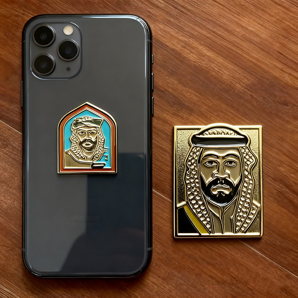 Middle East Saudi Kuwait Oman Arab Soft Hard Enamel Pin 3M Sticker 3d Phone Stickers