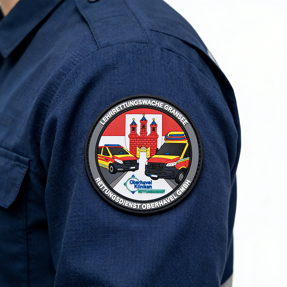 New PVC Patch for Gransee Germany Rescue Station Custom Soft Rubber Badge for Uniforms and Outdoor Gear