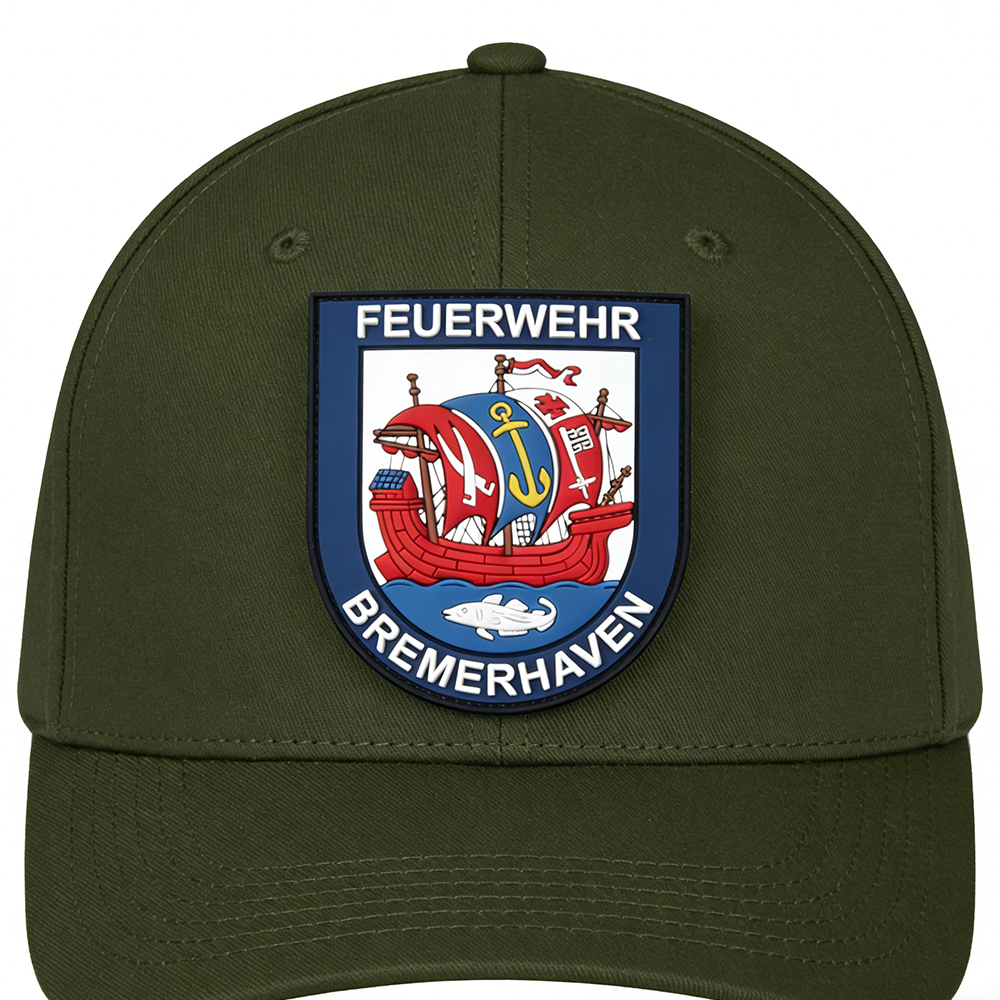 Germany Bremerhaven Fire Department PVC Patch Custom Soft Rubber Feuerwehr Bremerhaven Emblem for Apparel Gear and Collectors