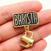 New Product Creativity Barista Apron Brooch Pin Fashion Coffee Pot Coffee Bean Enamel Pin Coffee Accessories Gift Lapel Pin