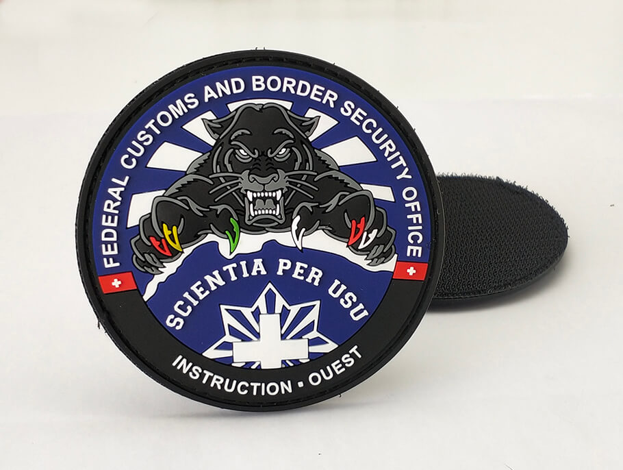 Custom Designer Silicone 3D Pvc Luxury Flag Patches Rubber military Logo Velcroc Patch
