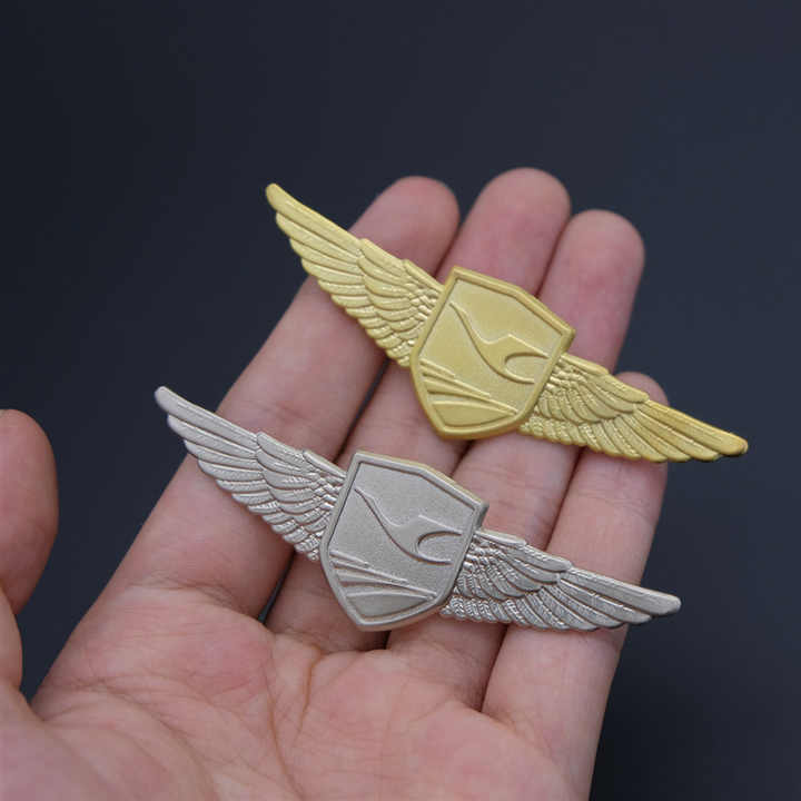 Customized Logo Metal Pin Badge Pilot Wing Aviator Lapel Pins Custom Enamel Pin