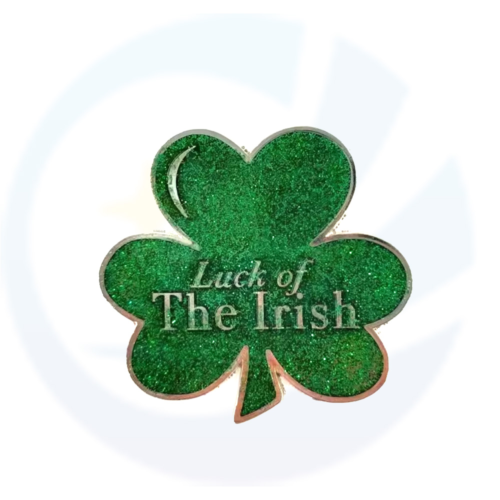 Fashion ireland lucky clover leaf metal country flag souvenir metal zinc alloy keyring keychain