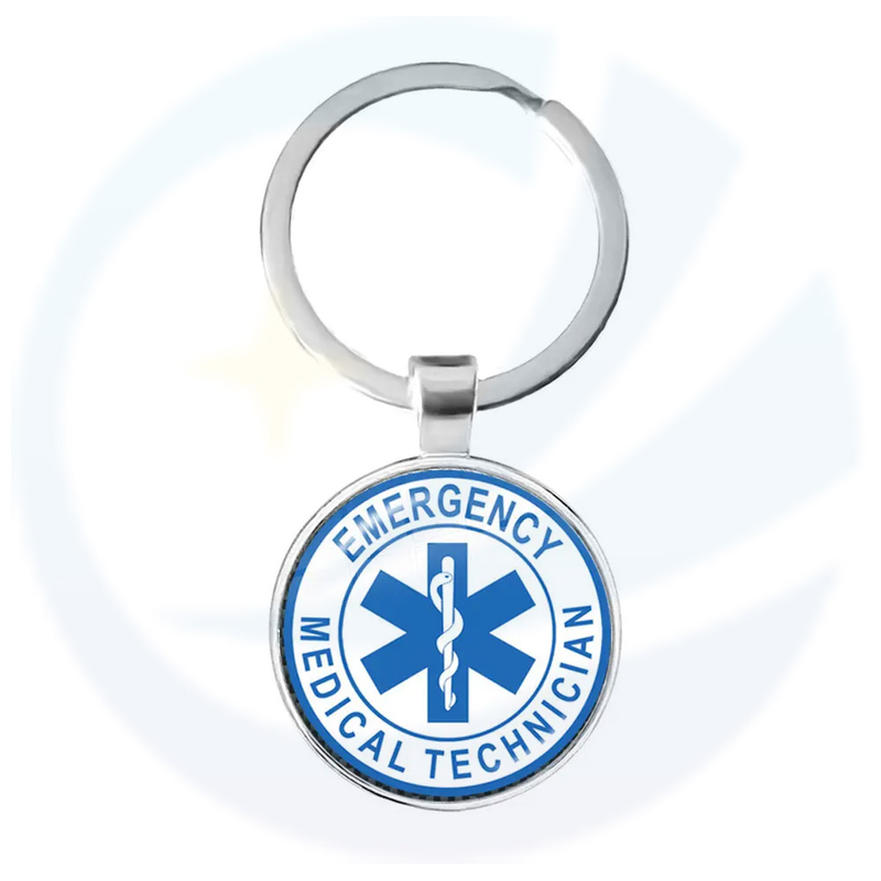 Factory direct sale custom medical ambulance emergency rescue Keychain