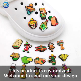 Custom Shoe Charms Designers Pvc Logo Shoe Charms Packs For Clogs