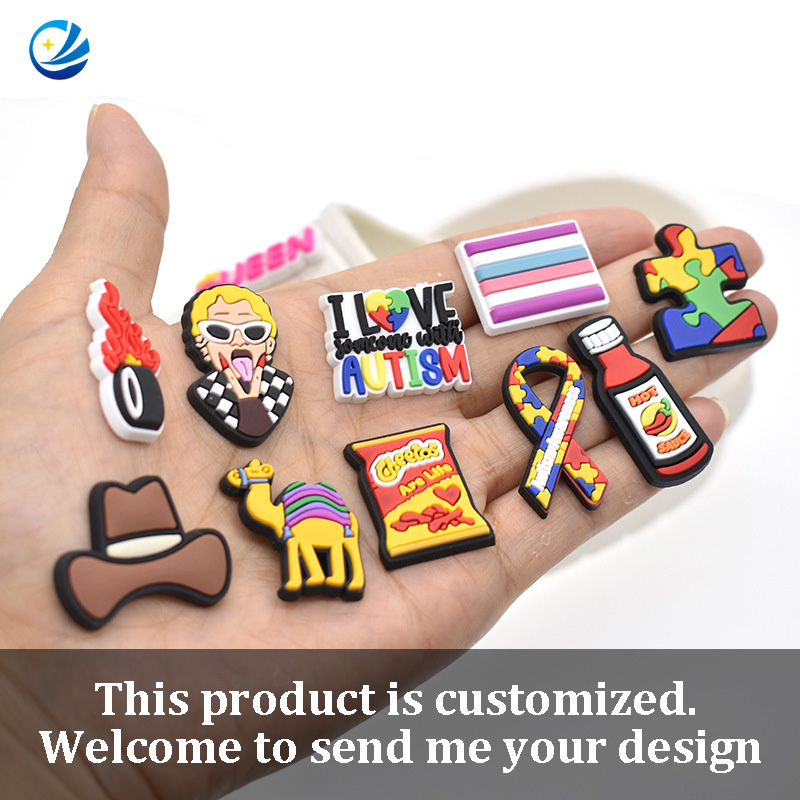 Custom Logo Wholesale Designer Charm Clogs Shoe Charms