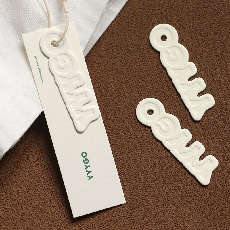 Luxury Custom Logo Green Recyclable Paper Hang Tags Business Printed Clothing Tags T-Shirts Jackets Bags Shoes Garment Labels