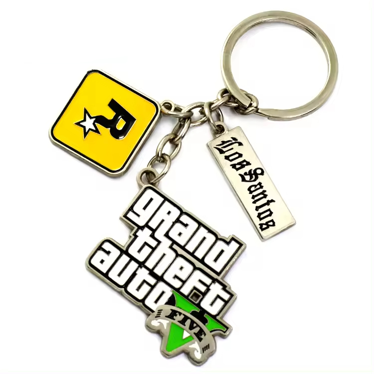Custom Metal Keychain Manufacturers Die Stamped Metal Keychains 3D Logo Key Chain