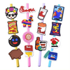 Popular soft pvc reusable fit 6-8 mm straw flower plant butterfly straw topper charms
