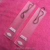 Embossed logo transparent PVC rubber hangtag,rubber swing tag with metal ballchain