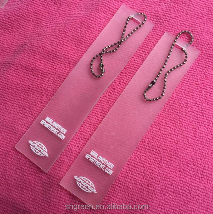 Embossed logo transparent PVC rubber hangtag,rubber swing tag with metal ballchain