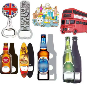 Fridge Magnet with Beer Bottle Opener Decoration Manufacturer Custom Personalized Designs Magnetic Logo Metal Zinc Alloy Medium