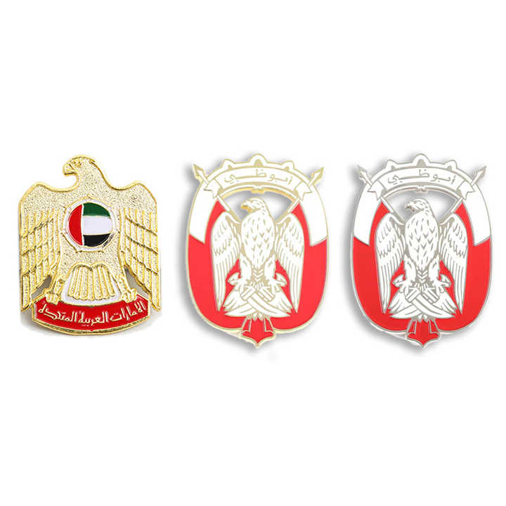 Custom Logo Saudi Uae Brooch Flag Souvenir Magnetic Lapel Pin Badge Metal Enamel Pin Uae National Day Giveaway