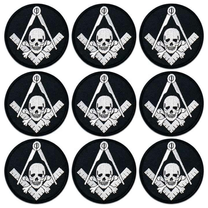 Custom High quality Masonic Embroidery Patch badges backing sew on embroidery patch