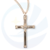 Gold Over Sterling Silver Cross with Holy Spirit