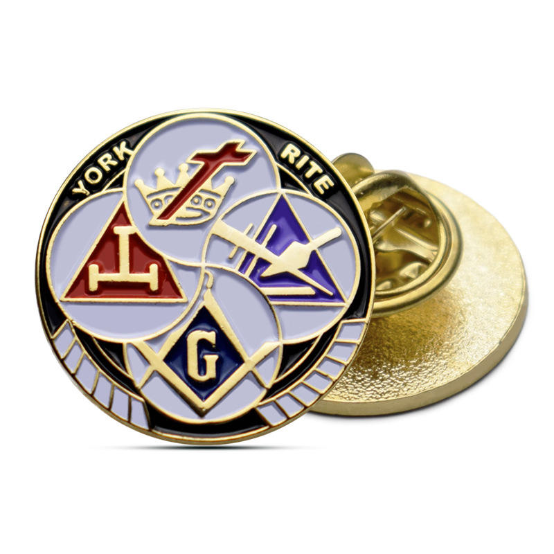 Cheap Customized Royal Arch Masons Auto Emblem Lapel Pin Masonic lapel pins badge