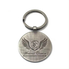 Small MOQ Your Own Brand Name Round Shape Custom Metal Engraved Logo Key Chain