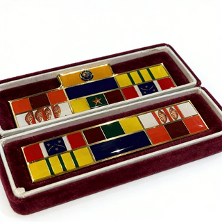 Custom Enamel Military Ribbon Bar - Personalized Award and Service Ribbon Bar for Military Uniforms and Veterans