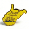 custom West Virginia State Shaped Pin
