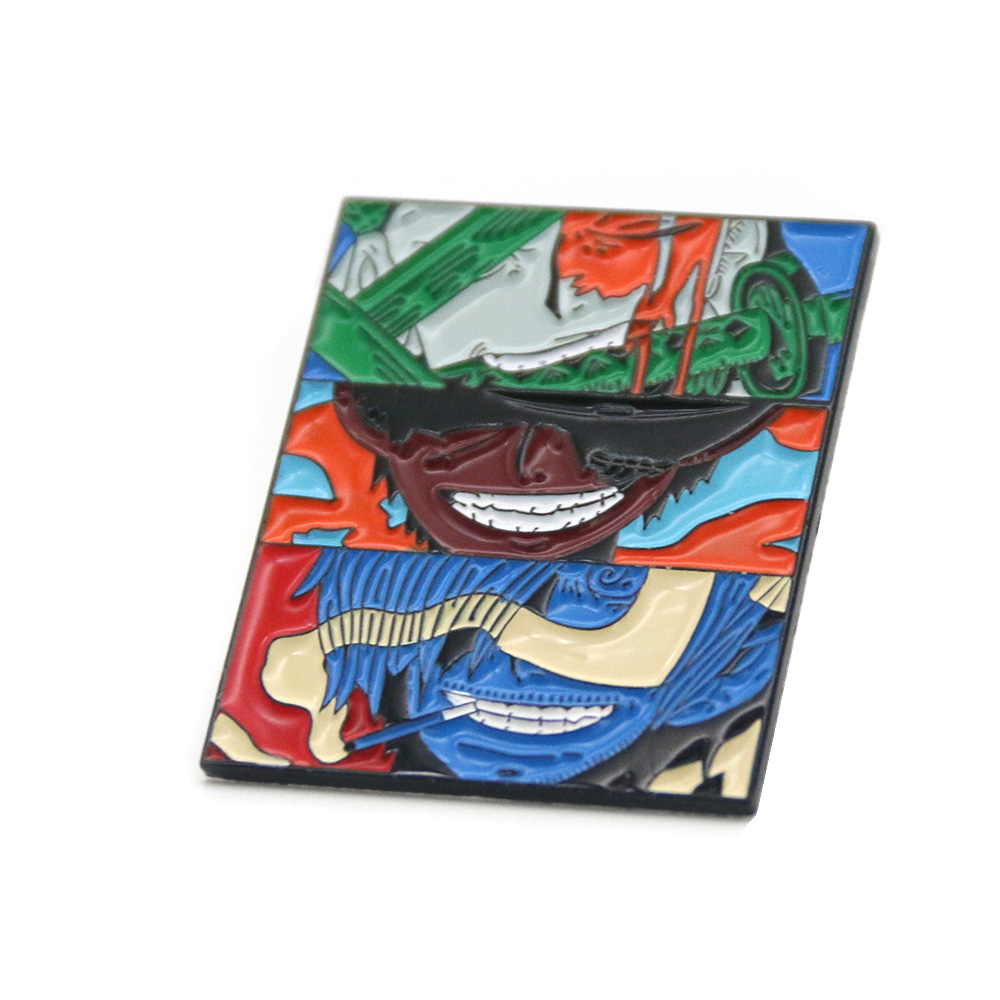 Hot Sale Japanese Cartoon Character One Piece Luffy ZORO Anime Pin Brooch