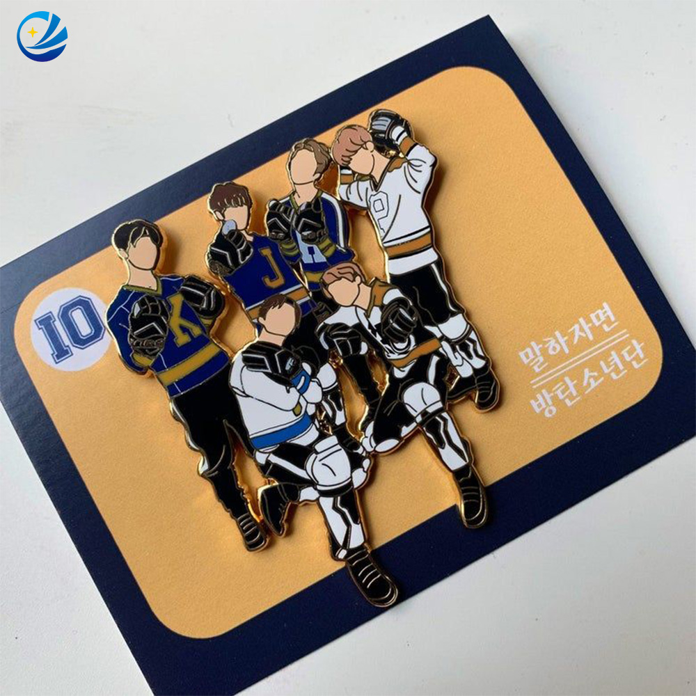 China Manufacturers Hight Quality Custom Glitter Soft Hard Enamel Pins Gold Metal Badge Logo Kpop Lapel Pins