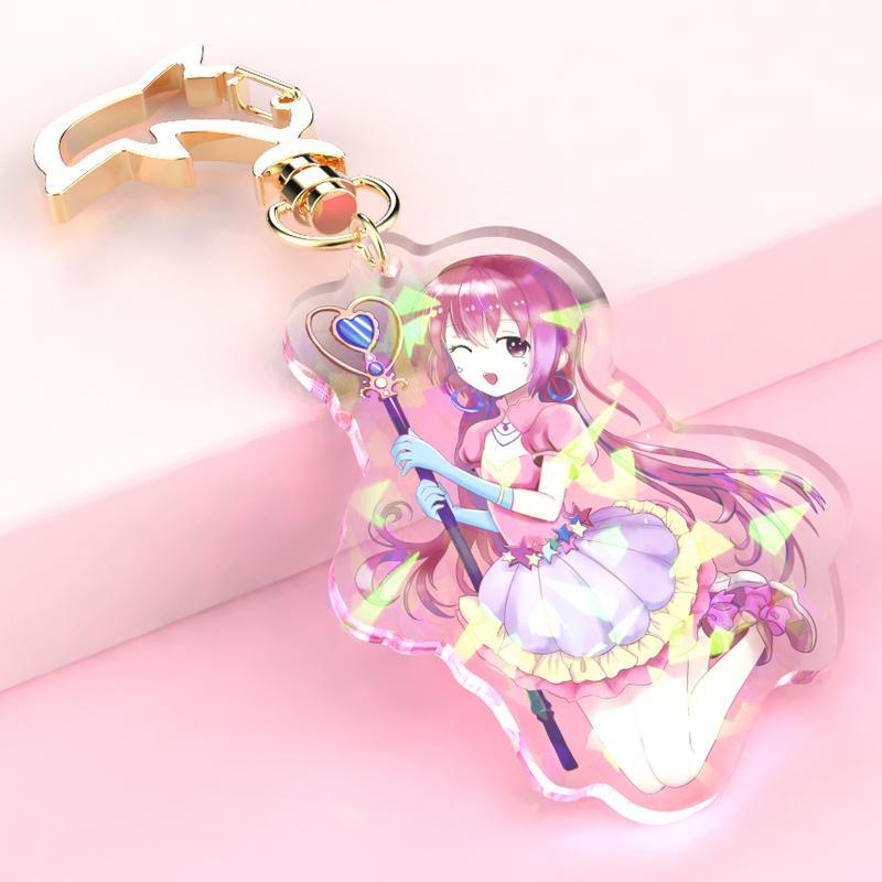 Custom Clear Acrylic Keychains Single Side Printing