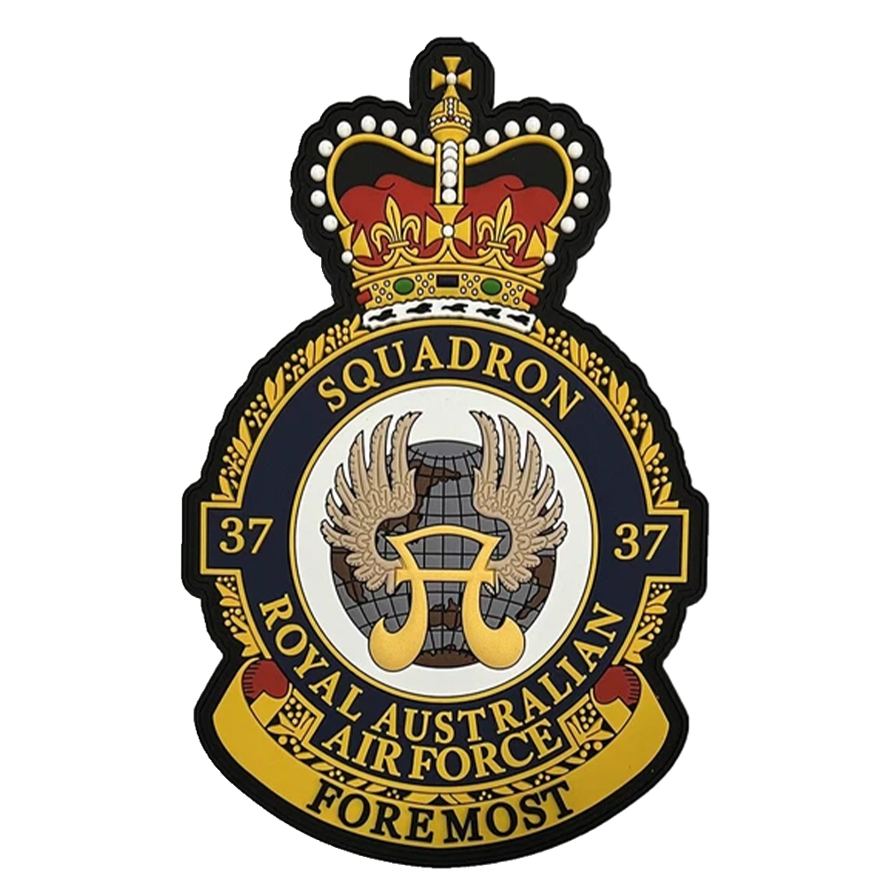 OEM Squadron Royal PVC Crest Badge Squadron Patch Official Crest Rubber Reusable Canadian Patches