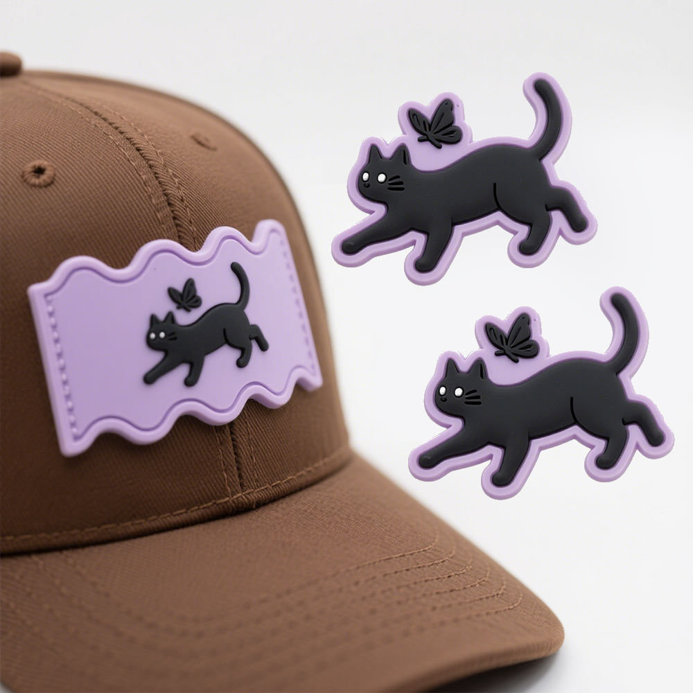 Animal PVC Rubber Dogs Sew-On Bag Hat Clothing Label Applique Cat Patches Animal PVC Clothing Label Cap Stickers