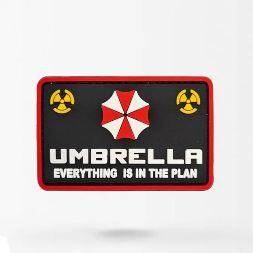 Cancel Pvc Anti Radiation Patch Mushroom Shape Cloud Nuclear Radiation 3D Rubber Patch Pvc Security Seal Tags for Bag Hat DIY