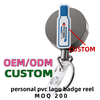 Souvenir Factory OEM PVC Personal Logo Custom Badge Reel for Company or School Retractable ID Name Card Holder