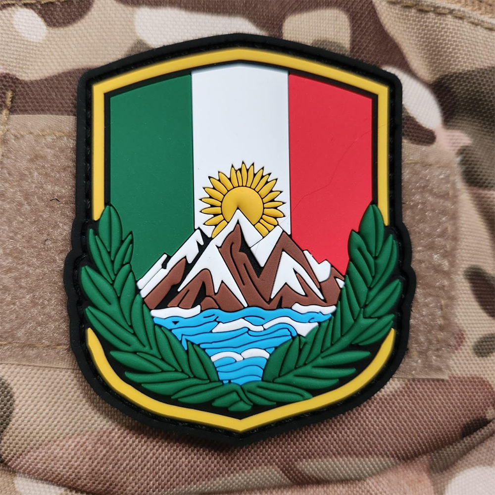 Custom Italian Morale Patch 3D Logo Sew on Garment Plastic Soft PVC Silicon Rubber Label Patches