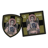 High Quality Custom UV Printed GREEK PVC Patch for Hat 3D Colorful with Cover Border and Loop & Hook Backing