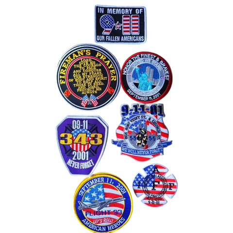 Wholesale Personalized Customization Firefighters Embroidery Chenille Iron on logo Embroidered Heat Transfers Patches for Clothes