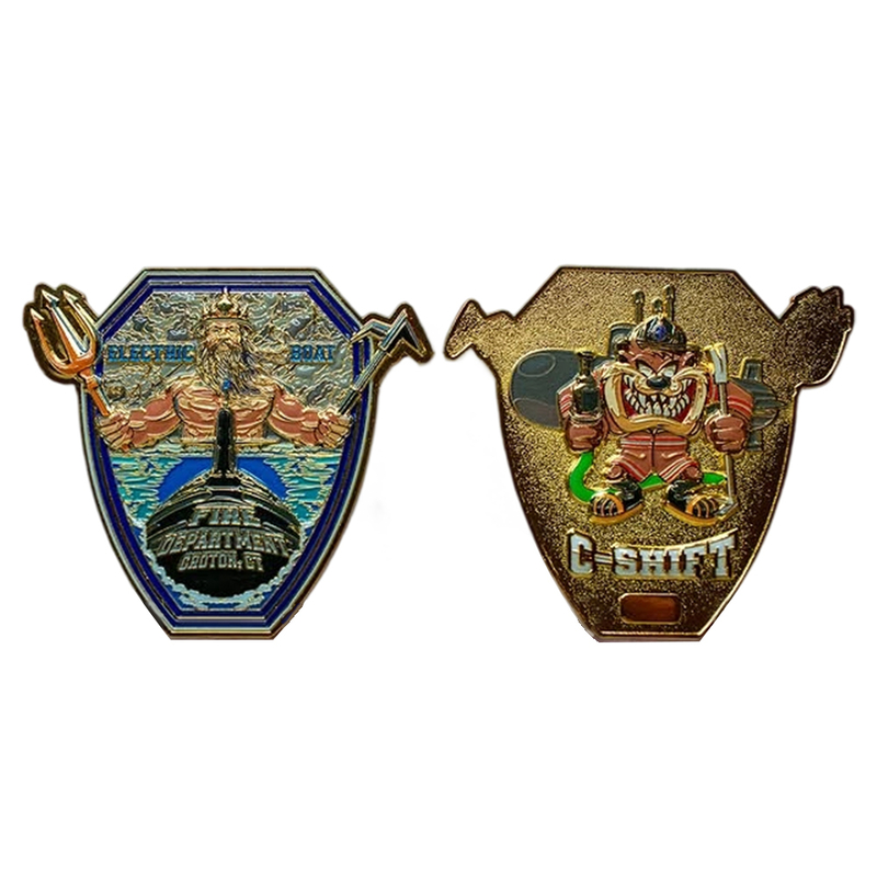 High Quality Custom Brass Metal Enamel Firefighter Gift Souvenir Firefighting Fireman Challenge Coin