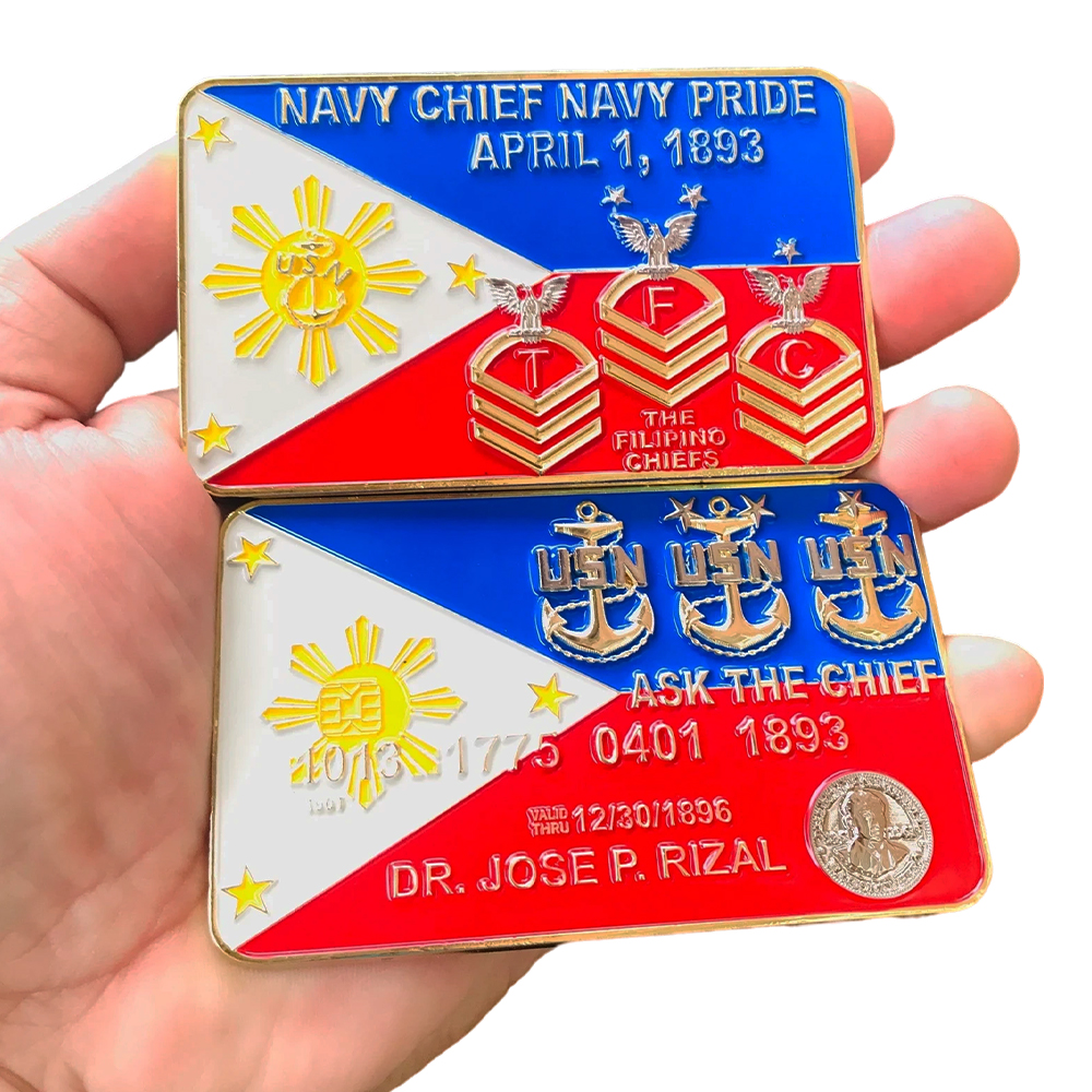 Manufacturer Custom Philippines Challenge Coin Metal Zinc Alloy Gold Plated Double Side 2d 3D Logo Letter Enamel Coin Collections with Box