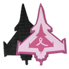3D Aircraft PVC Fully Embroidered Cool Patch by PatchClub Iron-On PVC with Merrow Border for Clothes and Bags OEM Model