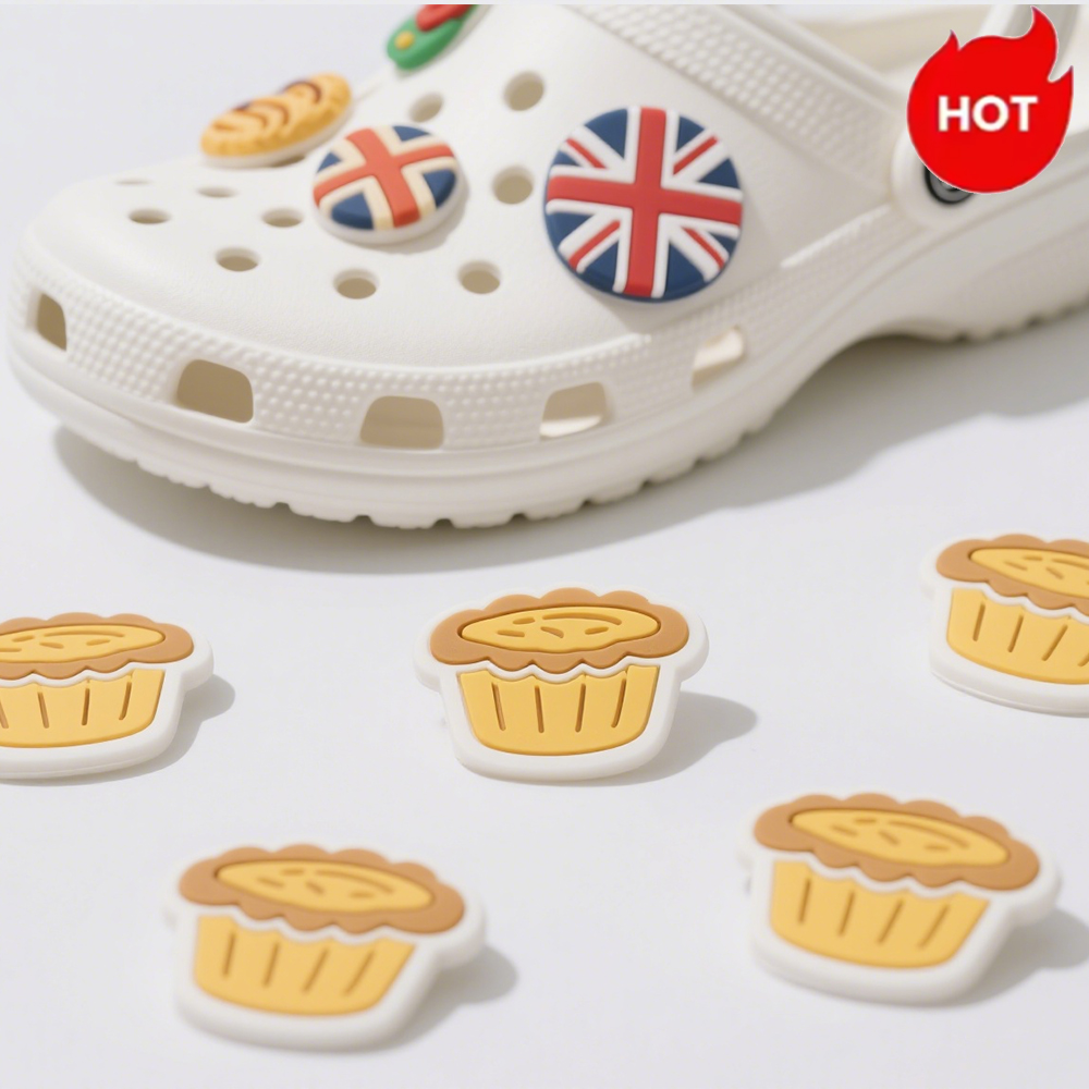 2025 Hot Selling British Food Shoe Charms Wholesale British Snacks Shoe Charms Shoe Decoration Charms for England