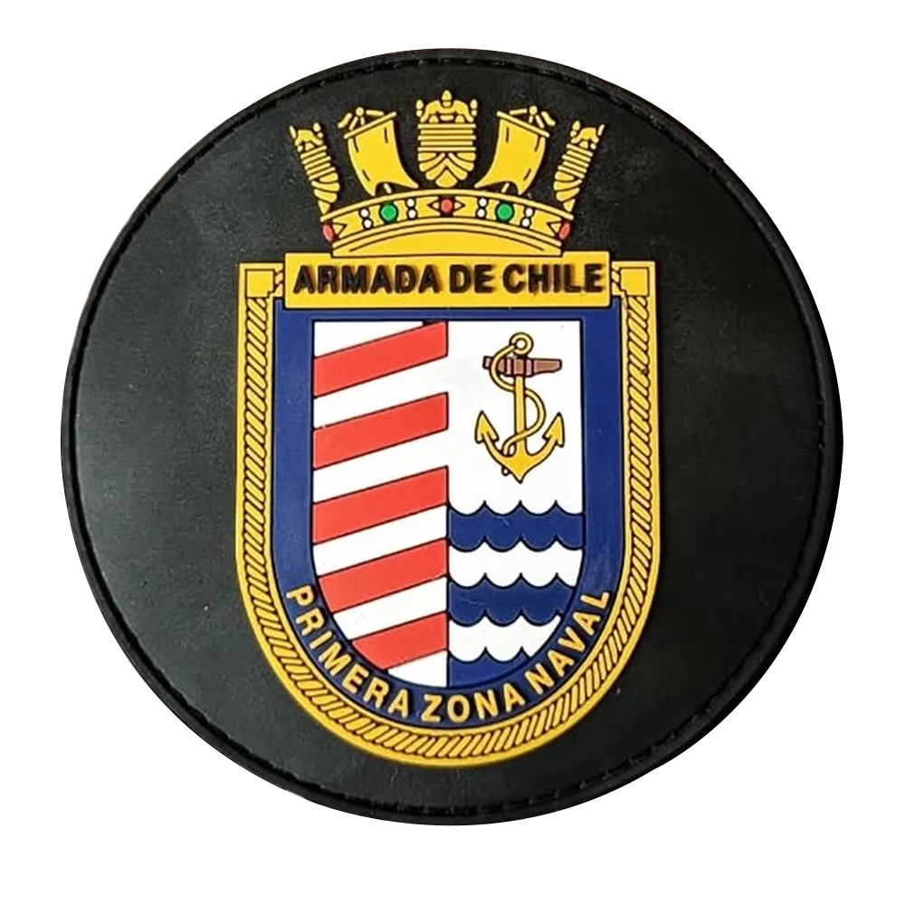 High Quality Chile Tiger Silicone 2D PVC Logo Custom Embossed Soft PVC Patches Rectangle Iron-on Rubber Tags for Clothing Hat