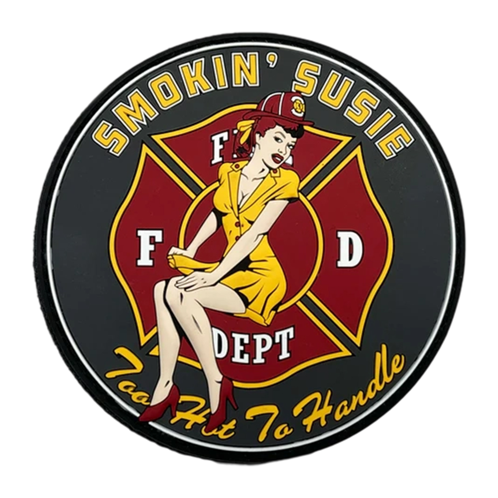 No MOQ Fire Prevention Patch Rubber Badge Silicone Patches Custom French Firefighters Fire Department PVC Patch for Clothing