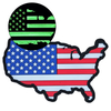 3D PVC Flag Rubber Badge Back Hook Patches Stars Stripes 3D USA Morale Cross PVC Patch Flag Stickers Shoulder Emblem Applique